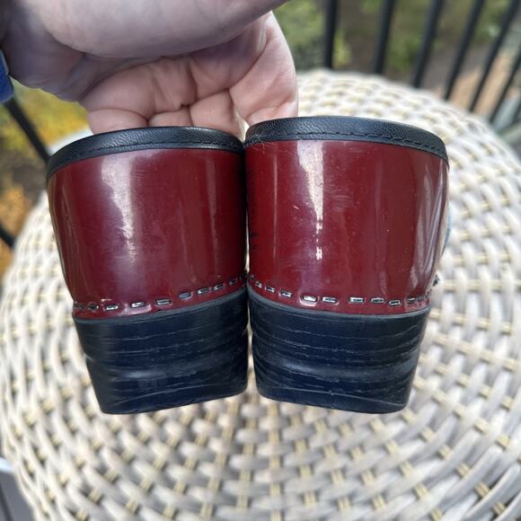 Dansko Shoes Womens 8.5-9 EU 39 Professional Clogs Red Patent Ruby Leather - Picture 8 of 16